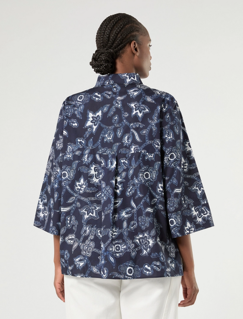 Marina Rinaldi Blouse Print Blauw