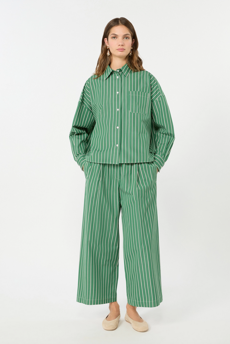 MM Weekend Pantalon Streep Groen