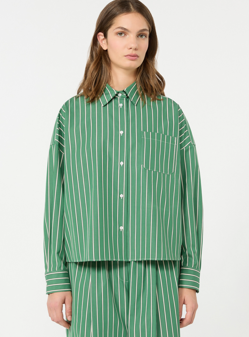 MM Weekend Blouse Streep Groen