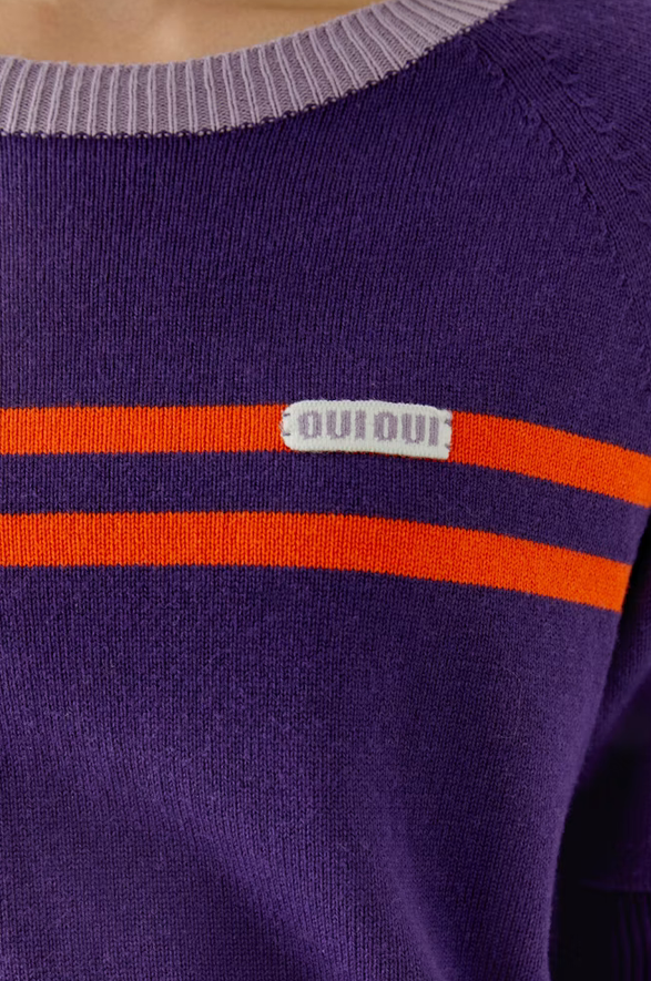 Oui Knit Print Paars