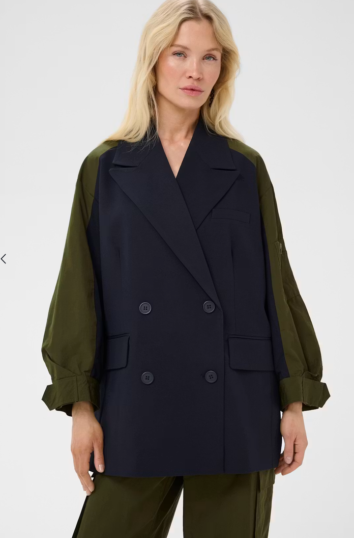 Culture Blazer Blauw/Kaki