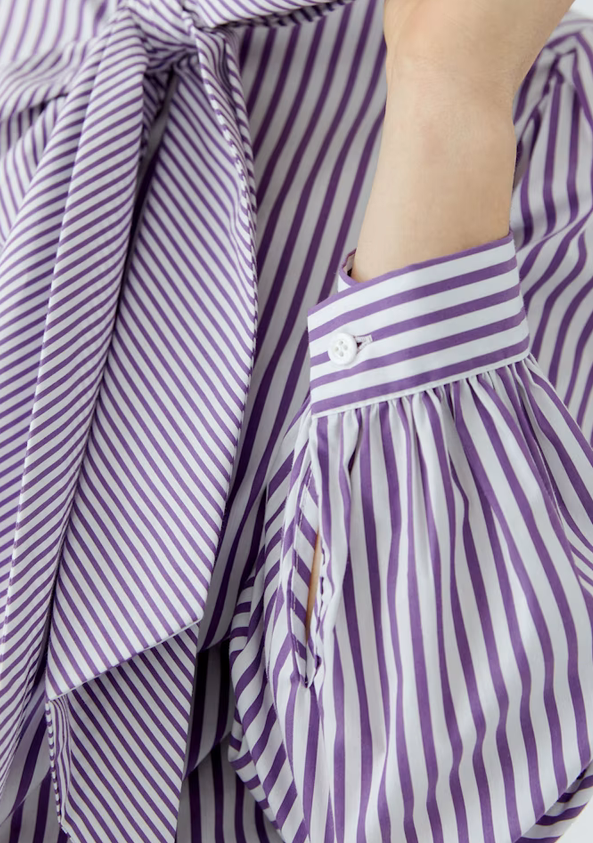 Oui Blouse Streep Paars