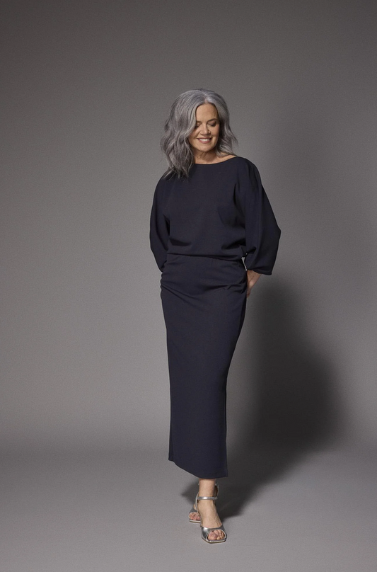 LALOTTI Kleed Lang Donkerblauw