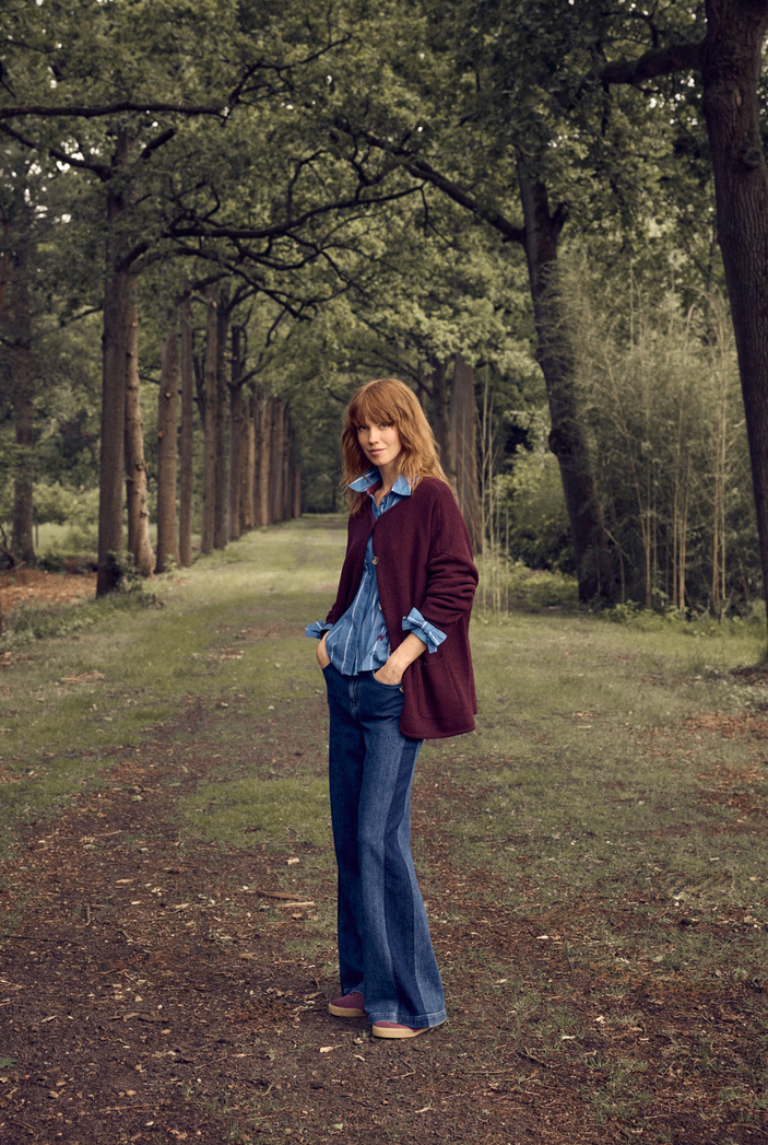 Améline Blouse Streep blauw