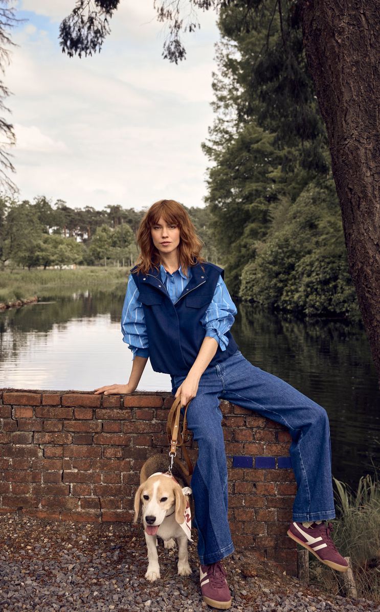 Améline Blouse Streep blauw