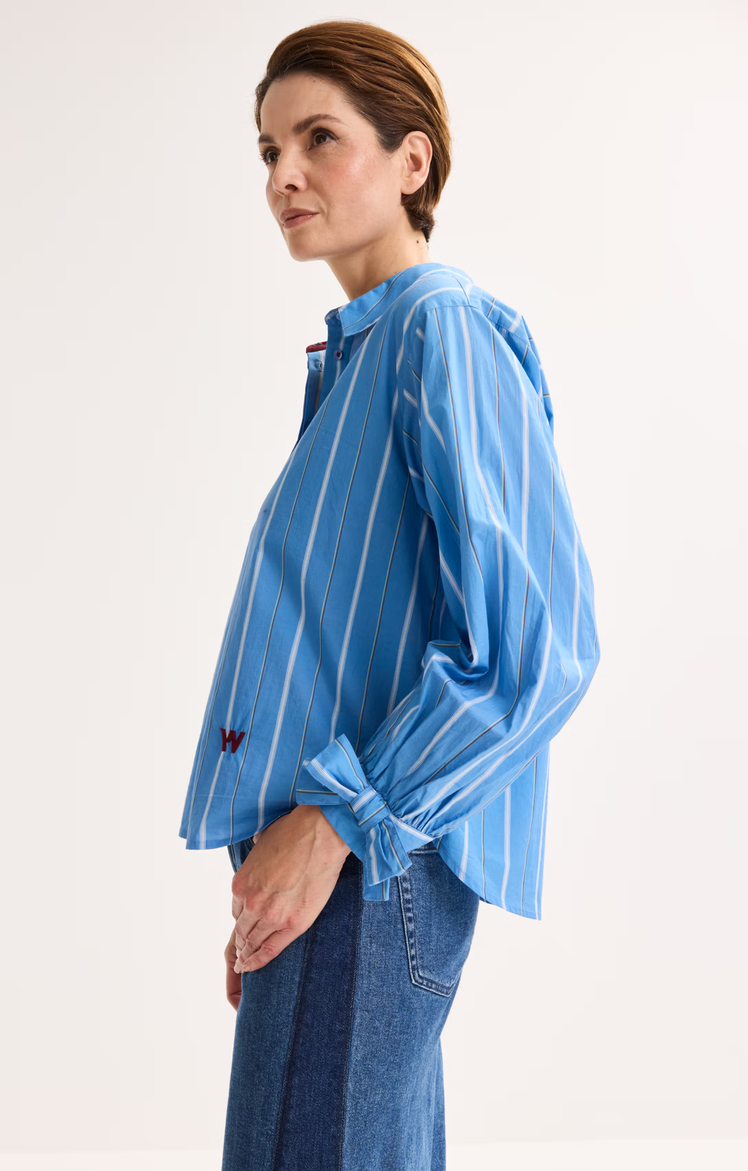Améline Blouse Streep blauw