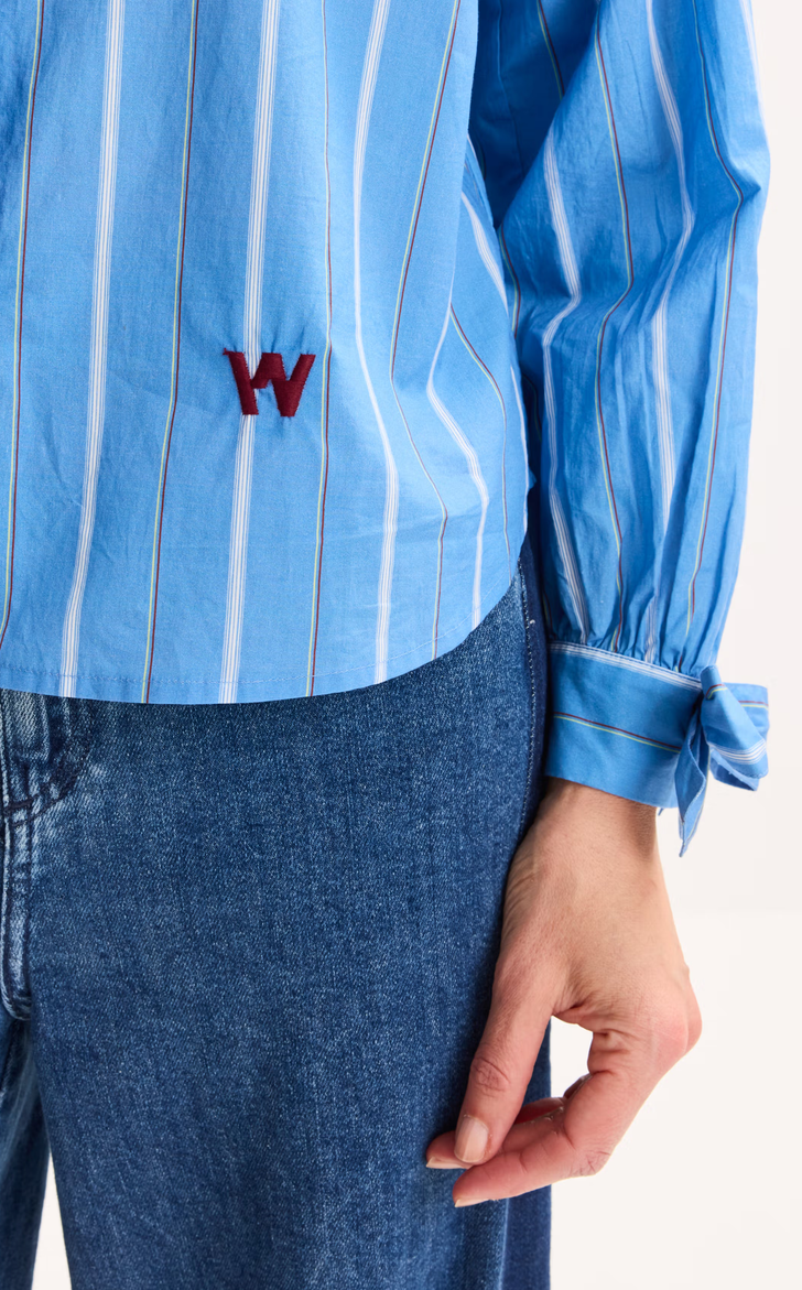 Améline Blouse Streep blauw