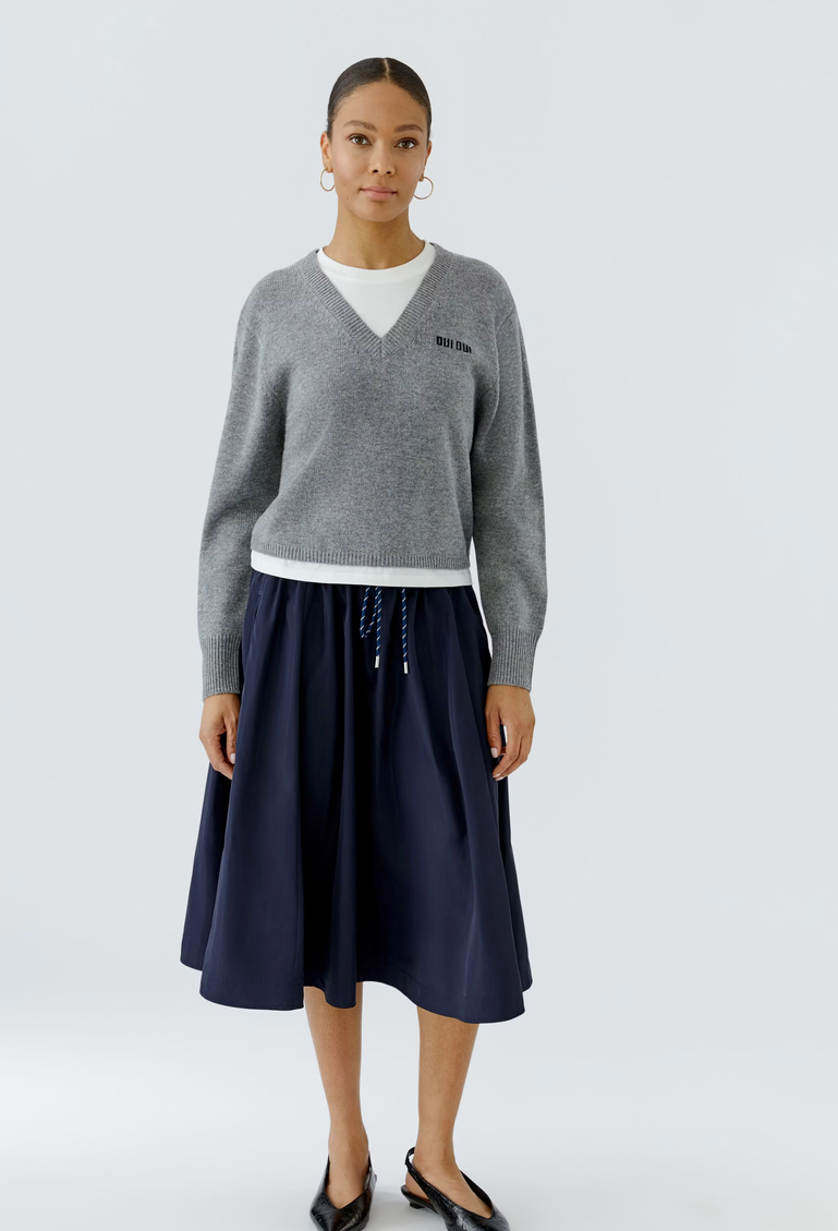 Oui Knit Grijs
