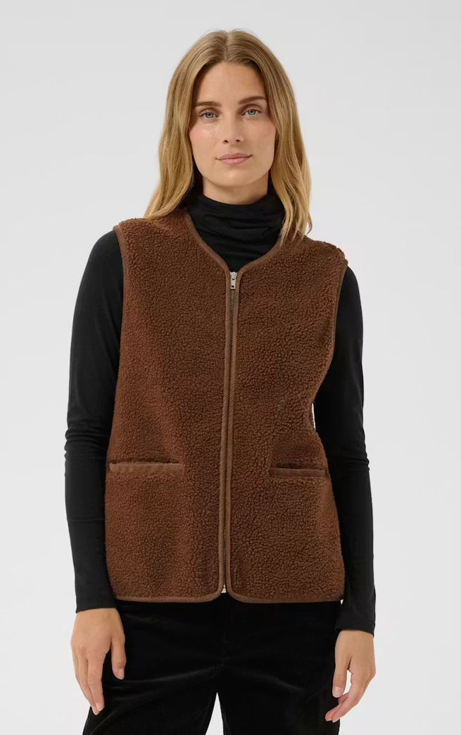 Part Two Bodywarmer Teddy Camel