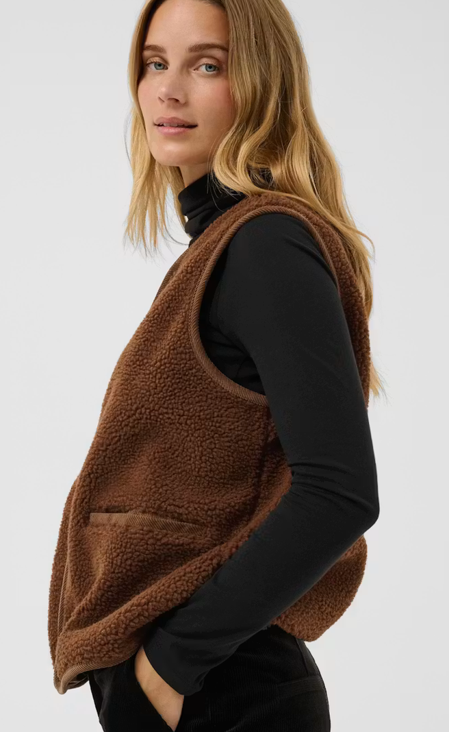 Part Two Bodywarmer Teddy Camel