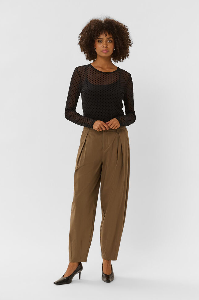 Culture Mesh Blouse Zwart