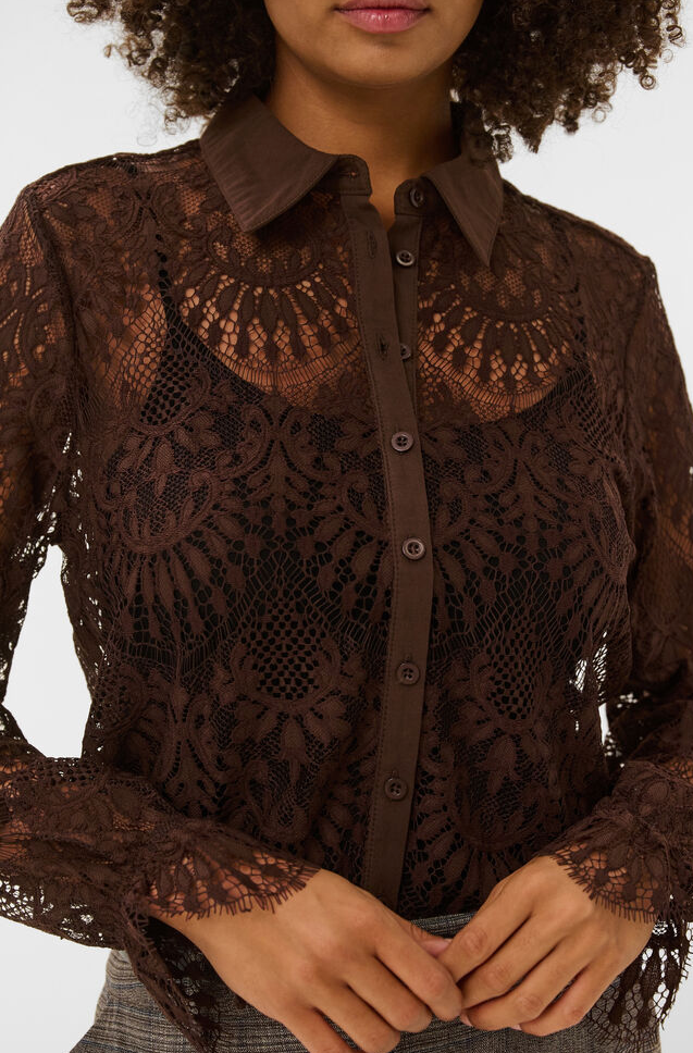 Culture Blouse Kant Bruin