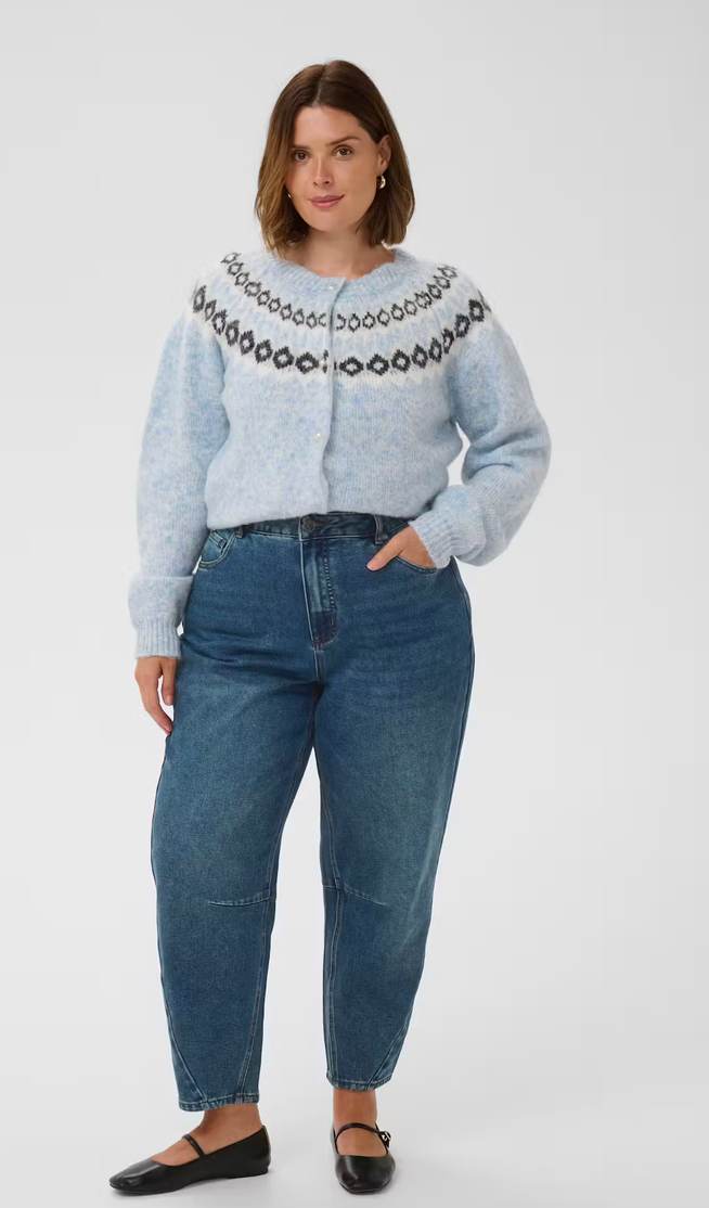 Kaffe Curve Jeans Barrel Blauw