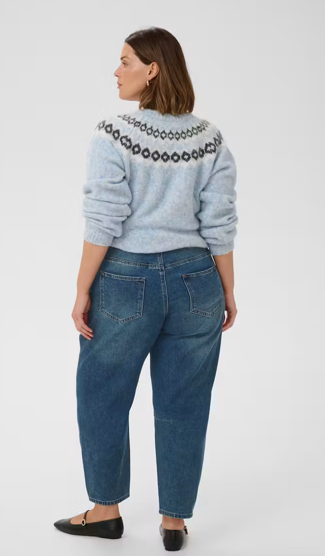 Kaffe Curve Jeans Barrel Blauw