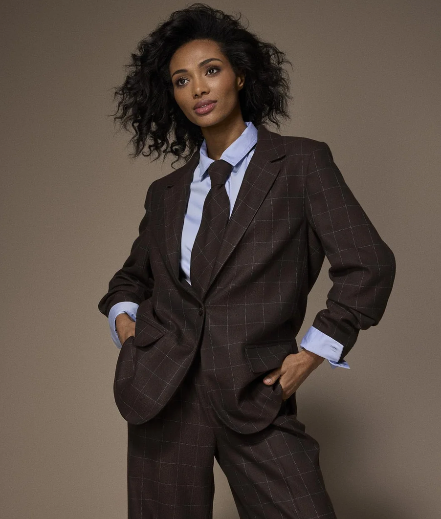 LALOTTI Blazer Ruit Bruin