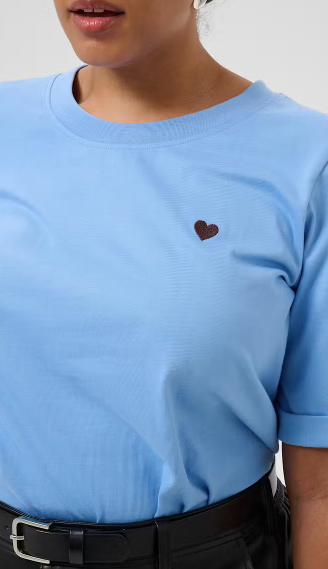 Kaffe Curve Tshirt Lichtblauw