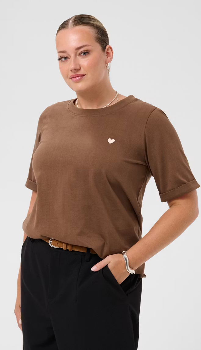 Kaffe Curve Tshirt Camel