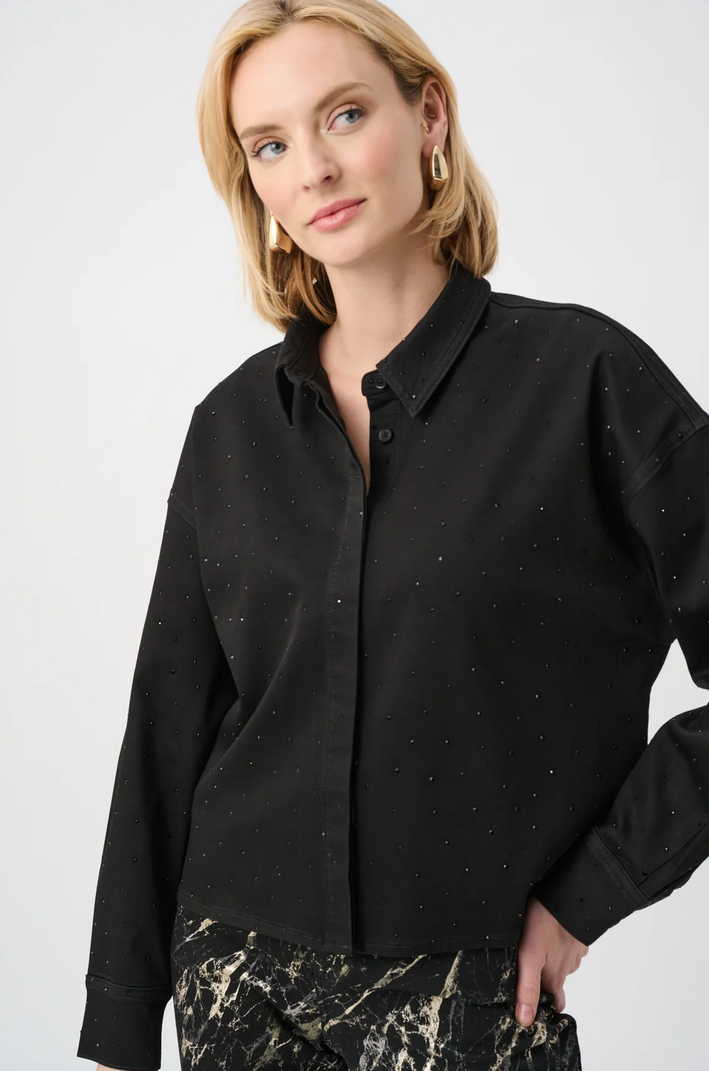 Ribkoff Jeansvest Glitter Zwart