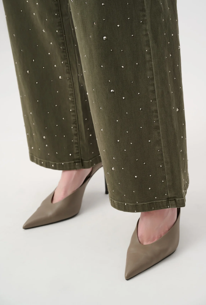 Ribkoff Pantalon Jeans Kaki Glitter