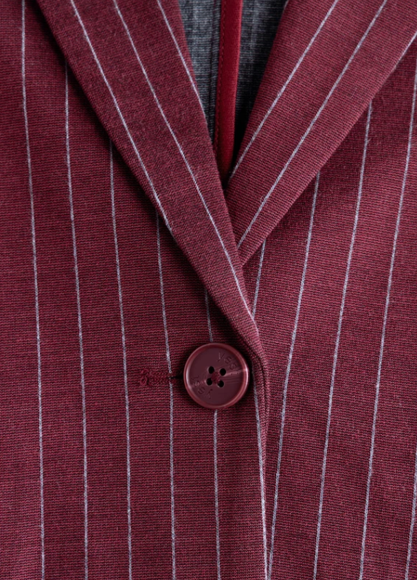 Yest Blazer Streep Bordeaux