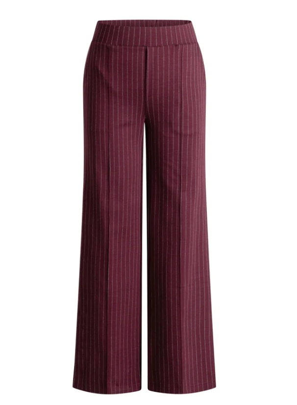 Yest Pantalon Streep Bordeaux