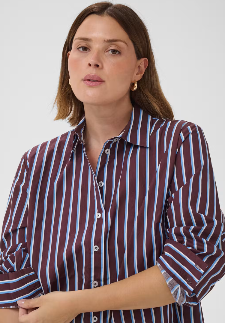 Kaffe Curve Blouse Streep Bordeaux
