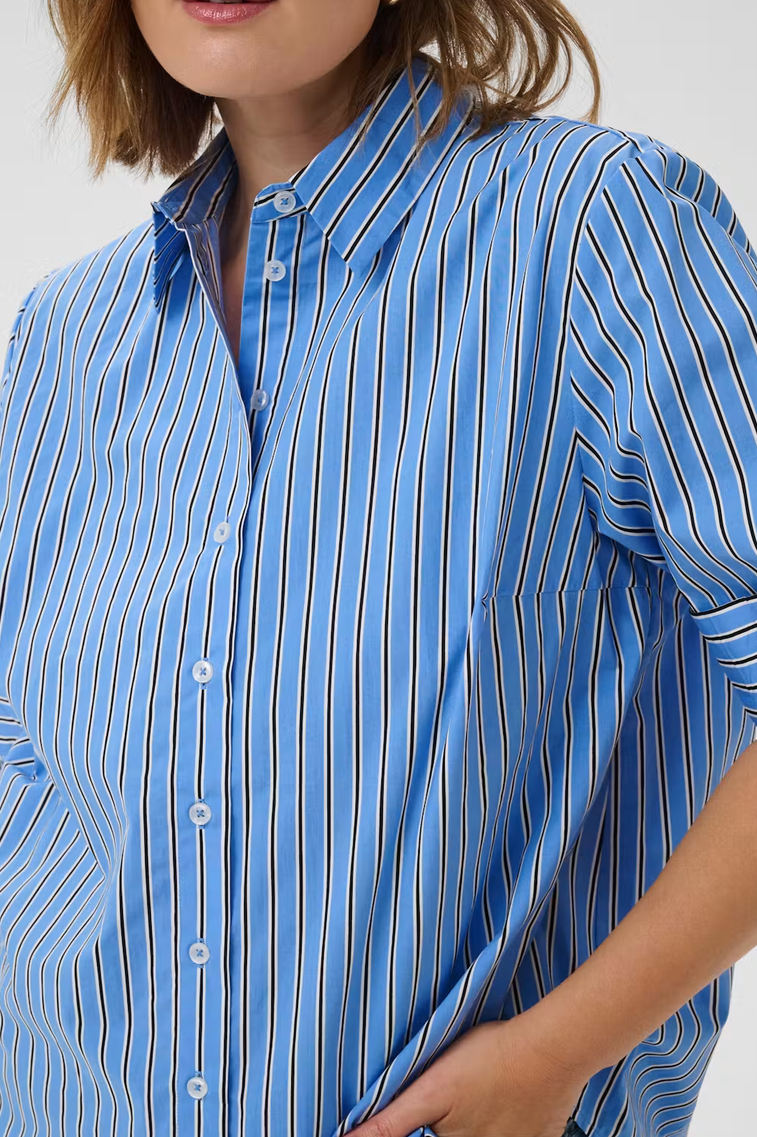 Kaffe Curve Blouse Streep Blauw