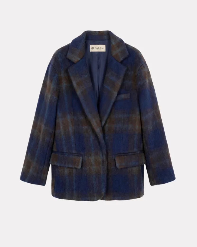 Black Rose Blazer Print