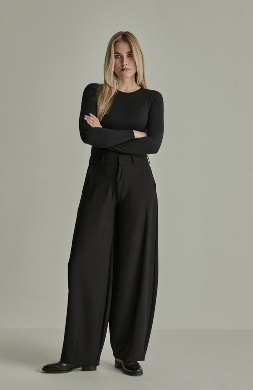 Parami Becca Crepe Pantalon Zwart