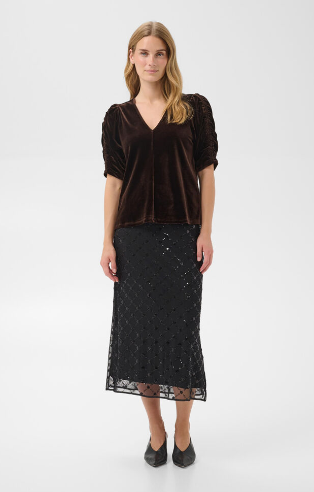 Part Two Rok Lang Glitter Zwart