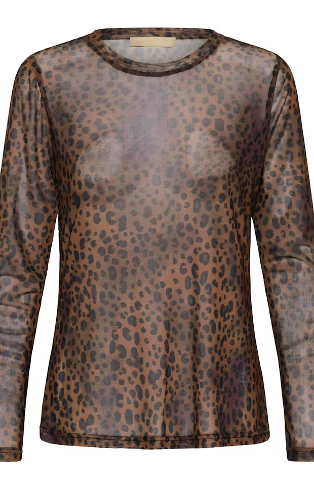Culture Blouse Mesh Leo Print