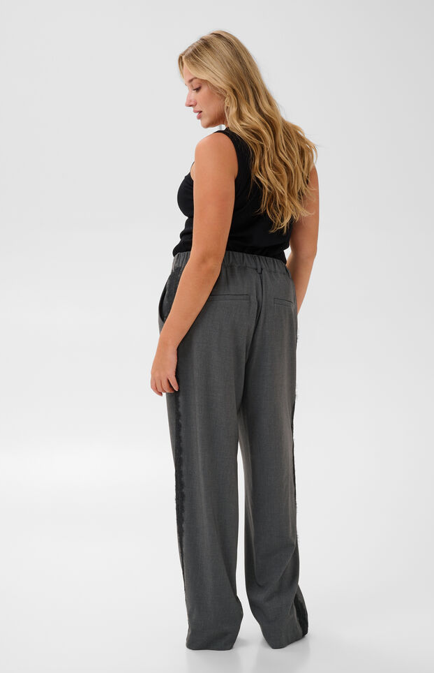 Kaffe Curve Pantalon Grijs Kant
