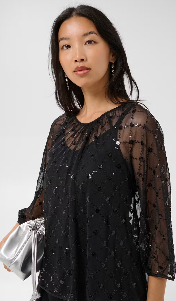 Part Two Blouse Glitter Zwart