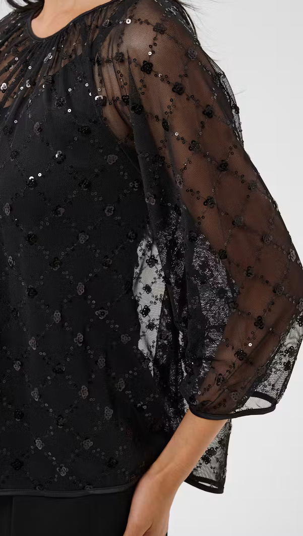 Part Two Blouse Glitter Zwart