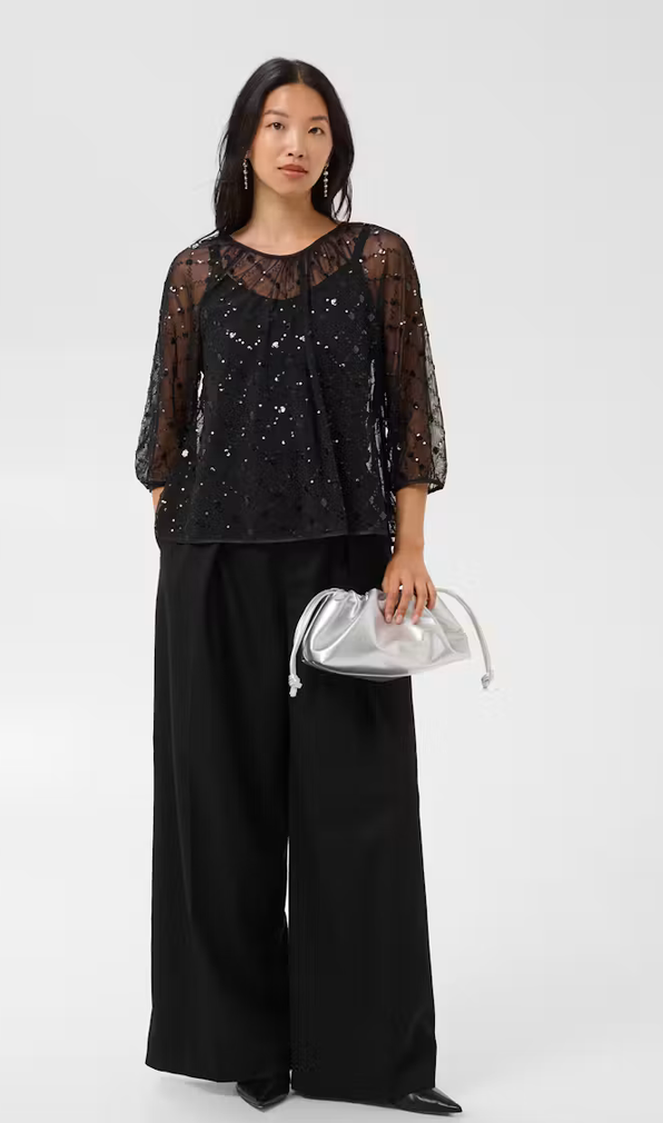 Part Two Blouse Glitter Zwart