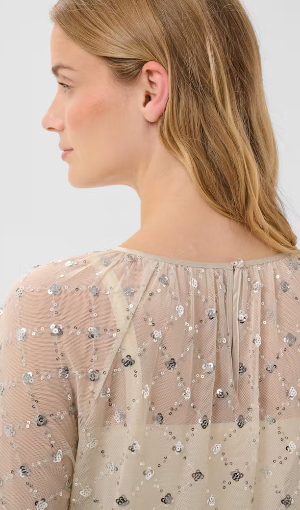 Part Two Blouse Glitter Ecru