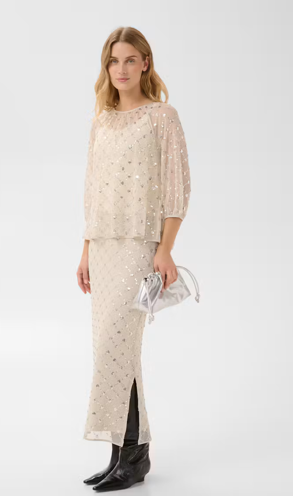 Part Two Blouse Glitter Ecru