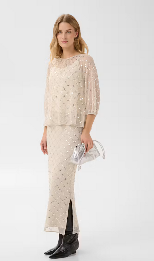 Part Two Blouse Glitter Ecru
