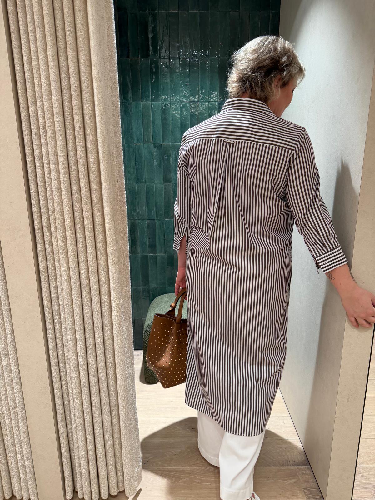 La Camicia Kleed Streep/Bruin