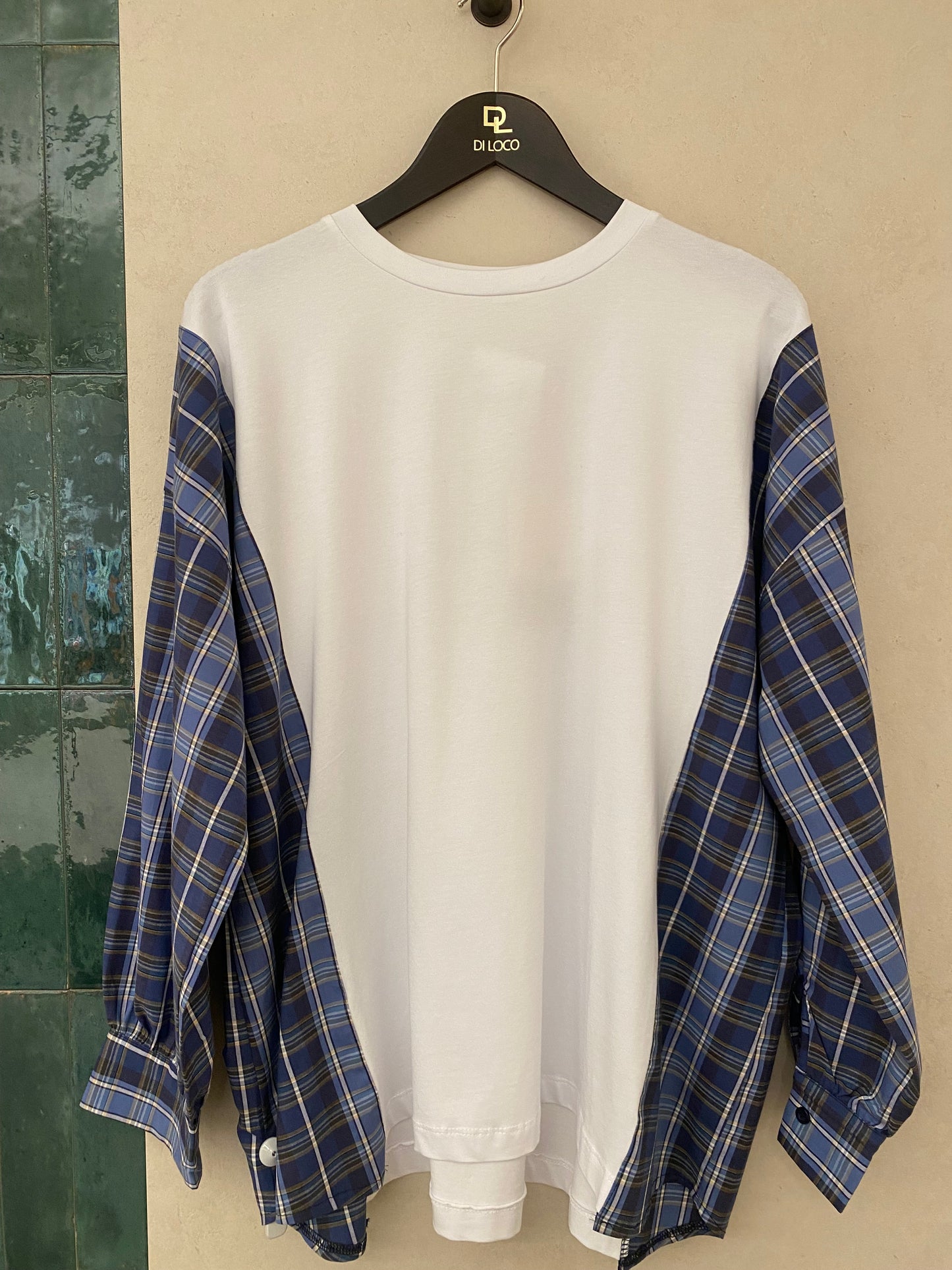 Black Rose Blouse Wit/Ruit