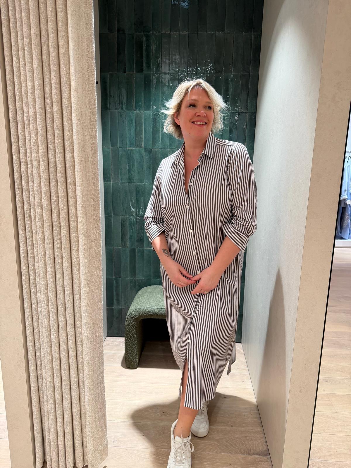 La Camicia Kleed Streep/Bruin