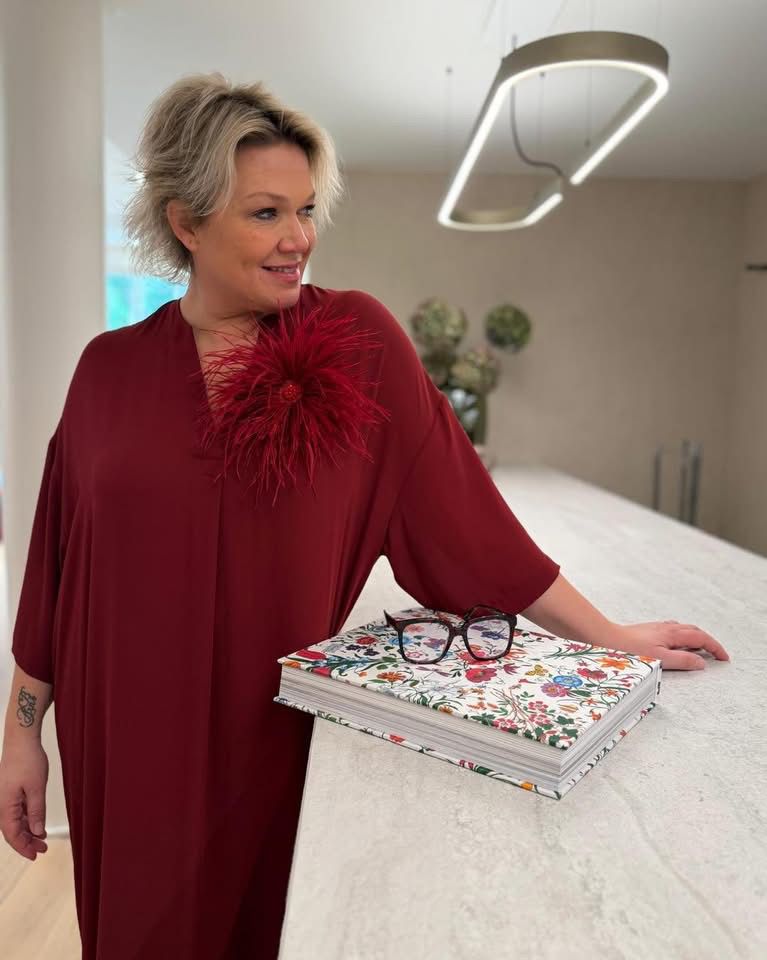 La Camicia Kleed Lang Bordeaux