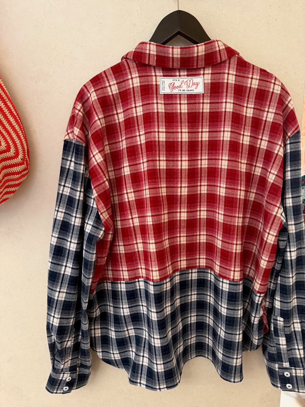The Shirt Project Blouse Ruit Rood/Blauw