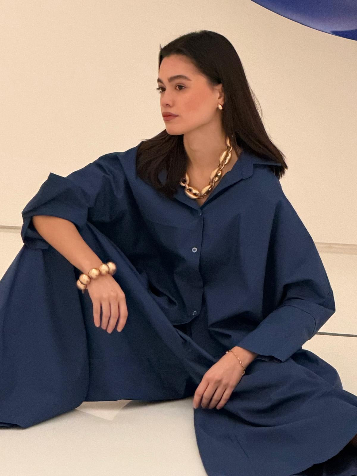 Black Rose Blouse Blauw