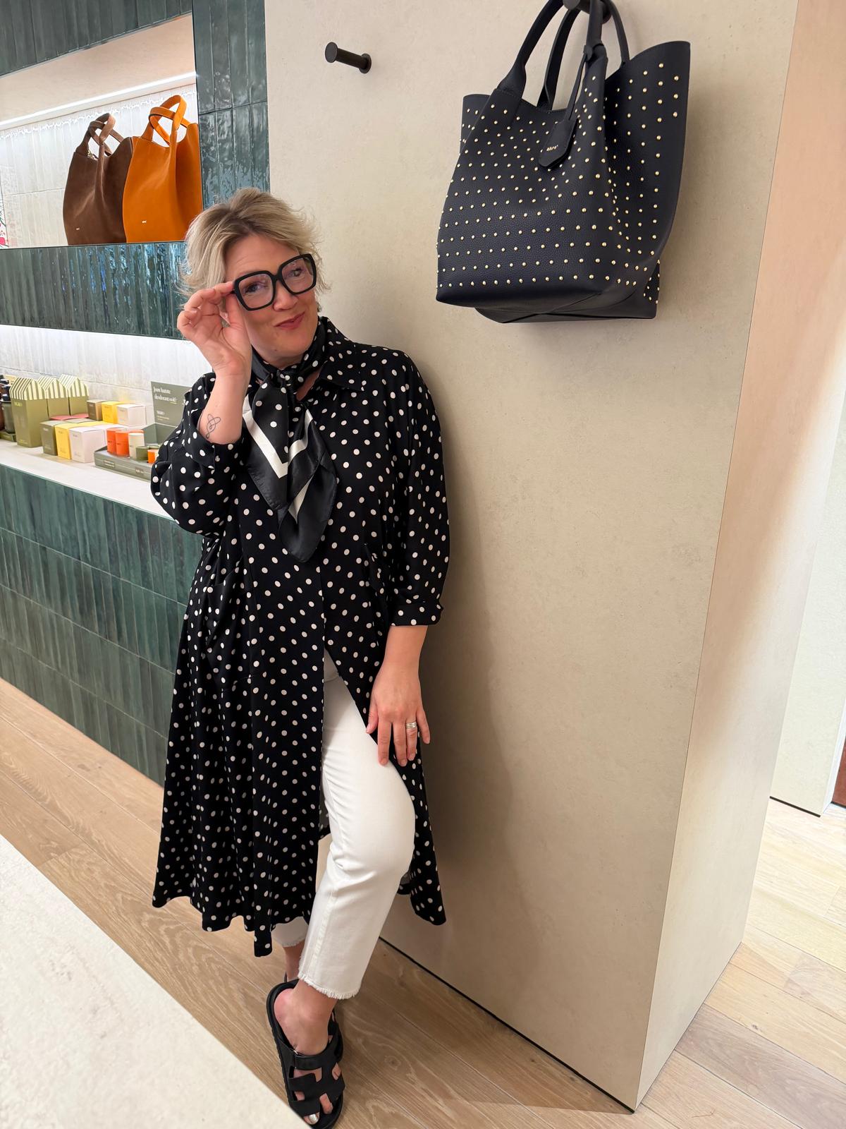 La Camicia Kleed Polkadot Zwart