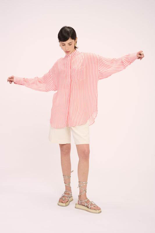 Academia Blouse Streep Koraal